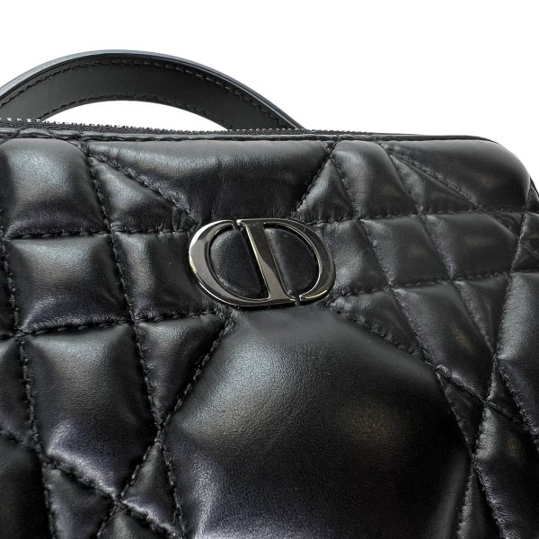 Caro Box Black Crossbody Bag in Lambskin, Silver hardware Supply