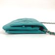 CHANEL Shoulder Bag leather green Crossbody long wallet CC COCO Mark Quilting Matelasse Women Used Discount