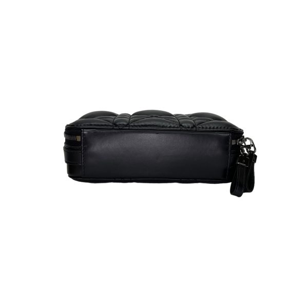 Caro Box Black Crossbody Bag in Lambskin, Silver hardware Supply