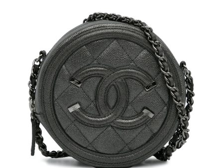 Chanel Caviar CC Filigree Crossbody Bag (SHG-RBldmt) Cheap