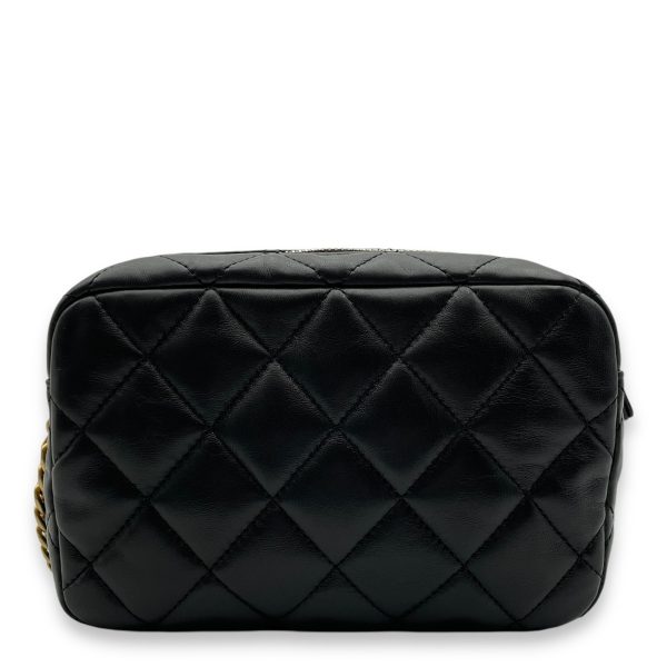 All Slide Camera Black Crossbody Bag in Lambskin, Gold hardware Hot on Sale