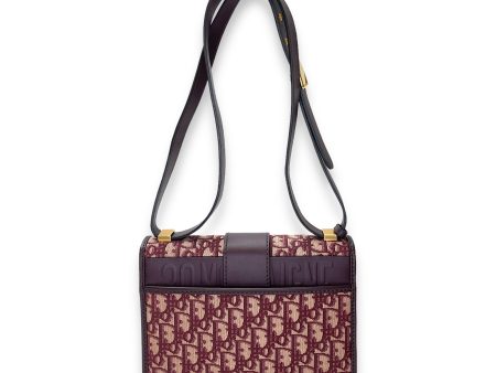 30 Montaigne Medium Red Crossbody Bag in Jacquard, Gold hardware Online Sale