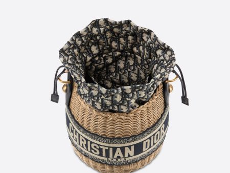 DIOR WICKER BUCKET BAG Fashion