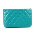 CHANEL Shoulder Bag leather green Crossbody long wallet CC COCO Mark Quilting Matelasse Women Used Discount