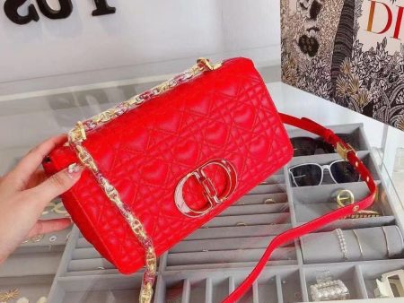 Christian Dior Caro Bag Red Fashion