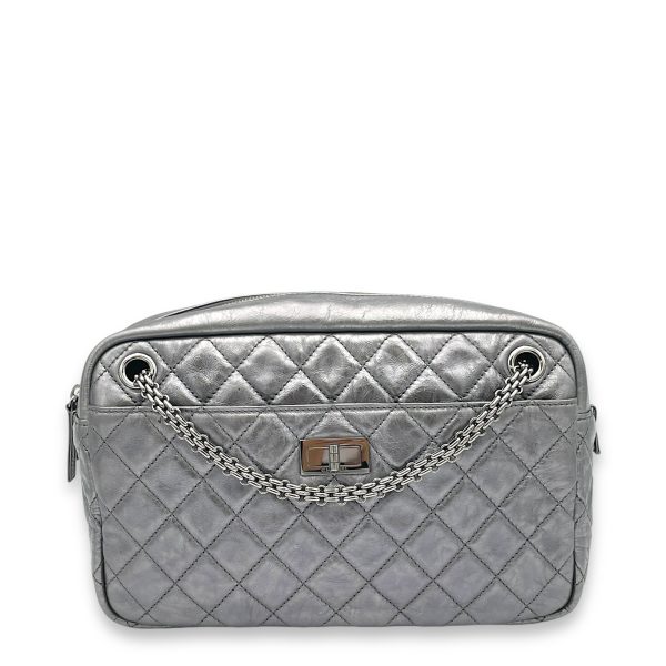 2.55 Crossbody Bag Silver in Calfskin, Silver hardware Cheap