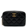 All Slide Camera Black Crossbody Bag in Lambskin, Gold hardware Hot on Sale