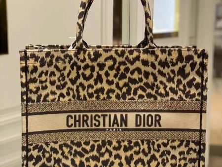 Christian Dior Leopard Print Tote Bag For Women For Discount