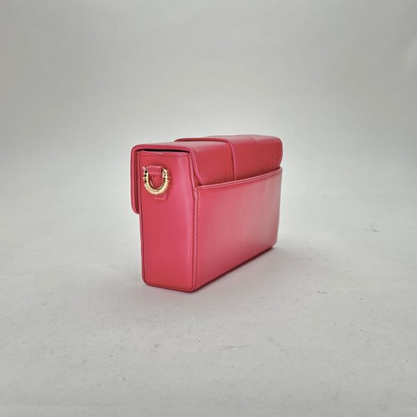 30 Montaigne Box Pink Crossbody Bag in Calfskin, Gold hardware on Sale