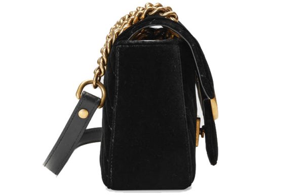 (WMNS) GUCCI GG Marmont ClassicG Crossbody Bag Single Shoulder Bag Black 446744-K4D2T-1000 Hot on Sale