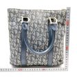 Christian Dior  Navy Blue Canvas Hand Bag Online Sale