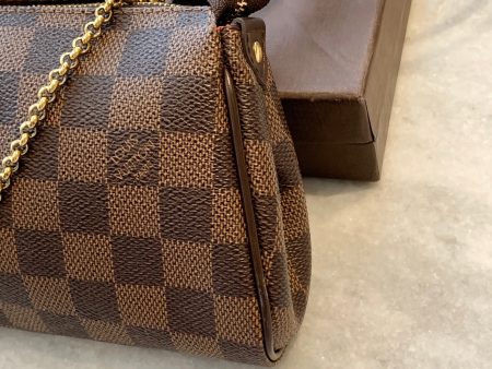 LOUIS VUITTON Damier Ebene Eva Crossbody Bag Hot on Sale