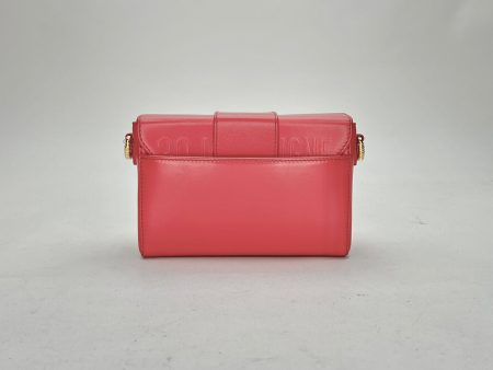 30 Montaigne Box Pink Crossbody Bag in Calfskin, Gold hardware on Sale