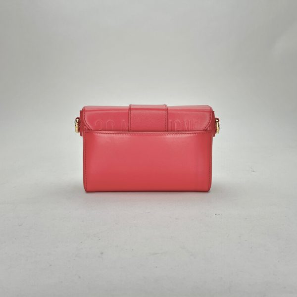 30 Montaigne Box Pink Crossbody Bag in Calfskin, Gold hardware on Sale