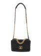 Chanel 19 Medium Black Quilted Lambskin Leather Shoulder Crossbody Bag Fashion