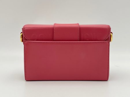 30 Montaigne Box Micro Pink Crossbody Bag in Calfskin, Gold hardware Sale