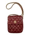 Chanel VINTAGE BURGUNDY CROSSBODY BAG Cheap