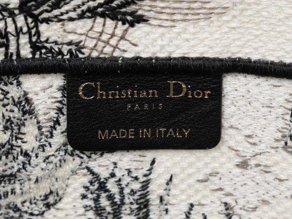 White & Black Christian Dior Large Toile de Jouy Book Tote Online Sale