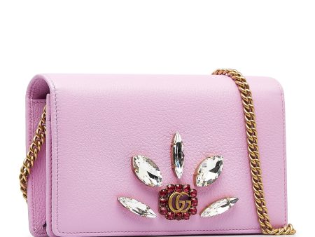 GUCCI GG Marmont Embellished Wallet On Chain Crossbody Bag Discount