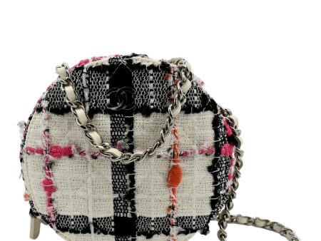 CHANEL Round As Earth Tweed Crossbody Bag Multicolor Cheap