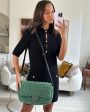 *FIRE PRICE* Chanel Green Tweed 2.55 Large Crossbody Bag with Ruthenium Hardware Cheap