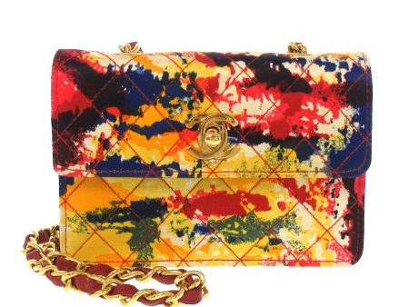 Chanel Graffiti Watercolor Matelasse Satin Crossbody Bag (SHG-34312) Online Hot Sale