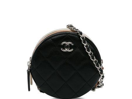 Chanel CC Round Triple Zip Crossbody Bag (SHG-kLY0yh) Cheap