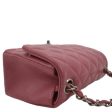 CHANEL Mini Square Flap Leather Crossbody Bag Pink Hot on Sale