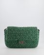 *FIRE PRICE* Chanel Green Tweed 2.55 Large Crossbody Bag with Ruthenium Hardware Cheap