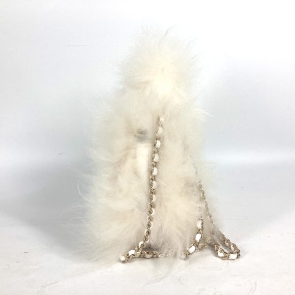 CHANEL Handbag Fur, Leather white Crossbody CC COCO Mark Matelasse Women Used For Sale