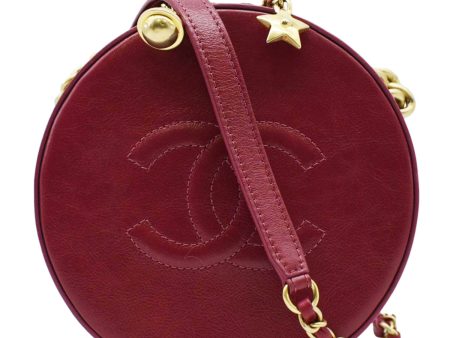 CHANEL Round As Earth Leather Crossbody Bag Fuchsia Online now