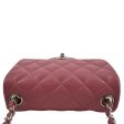 CHANEL Mini Square Flap Leather Crossbody Bag Pink Hot on Sale