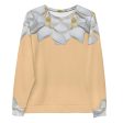 White-Petal-Motif Unisex Sweatshirt Fashion