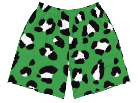 ‘Guinness-Green’ Men s leopard-print Athletic Shorts Hot on Sale