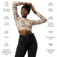 ‘Funique’s Garden’ (Recycled) long-sleeve crop top For Discount