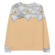 White-Petal-Motif Unisex Sweatshirt Fashion