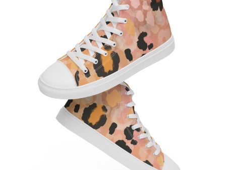 ‘GeorgiaPeach’ Men’s leopard print canvas shoes Fashion