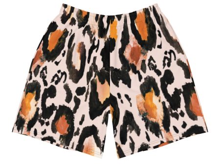 ‘The-Mahogany’ Men s Athletic leopard-print Shorts Hot on Sale